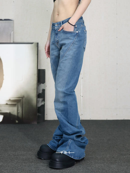 Rick Owens Drkshdw | HOLLYWOOD斜裁牛仔裤 商品图1