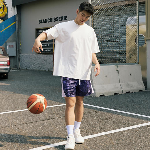 LUSHISI山荧主题短裤蛇纹印花设计双面透气短裤吸湿排汗运动篮球 商品图3