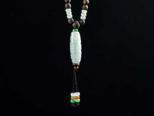 XY0021原创沉香DIY翡翠天珠挂件 商品图2