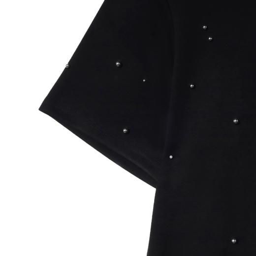 T580夏季新款重工满天星铆钉短袖t恤男女宽松半袖百搭体恤 商品图4