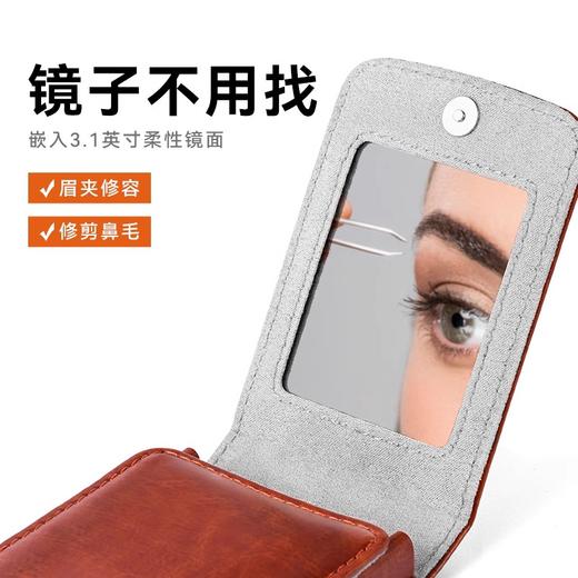 【多样屋专柜】司顿指甲刀挖耳勺套装工具高端鼻毛修剪高档定制6件皮包套装  商品图3