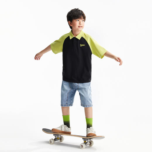 男童全腰牛仔中裤夏季新款安奈儿童装EB526103 商品图5