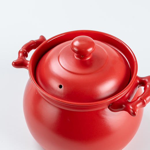 大膳房丨陶瓷汤煲 中国红·多福煲（4.5L） 商品图1