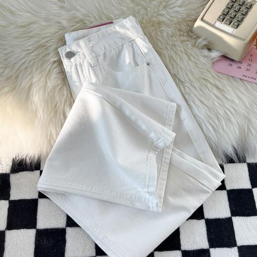 ed大牌同款【喵小仟 奶油白牛仔裤 】 三种长度 长款/加长款/九分裤 立体有型 上身柔软舒适 裤型挺阔 商品图4