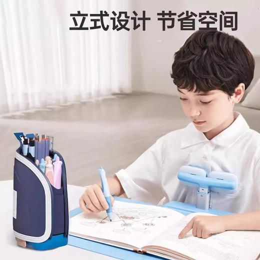 开学季福利！立式笔袋笔盒撞色拼接可伸缩大容量笔筒文具盒收纳盒文具 商品图0