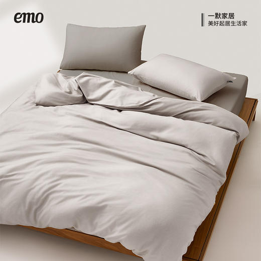 一默上新拼色款全棉磨毛四件套 商品图4