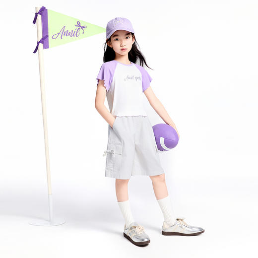 女童全腰梭织中裤夏季新款安奈儿童装实体店同款AG526676 商品图5