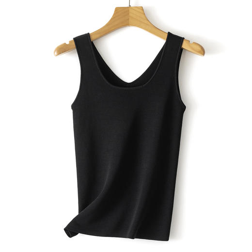 【高品质私服】【纯天丝坑条背心】进口斯托尔16针横机针织1X1针织工艺YS88385-CC 商品图5