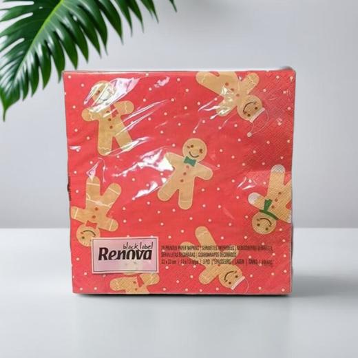 RENOVA糖饼小人黑标餐巾纸 20张/包 商品图0