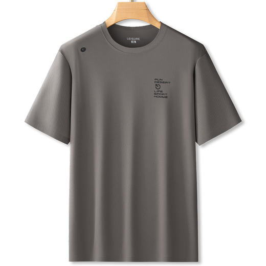 【冰丝】【DDS】大依优型大码短袖T恤休闲圆领冰丝半袖体恤汗衫男士加肥大码夏装薄款半袖衫上衣 商品图6