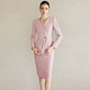 IWY/气质粉色职业装女神范正装套装女高端前台主持人工作服西装套裙CS2226 商品缩略图1