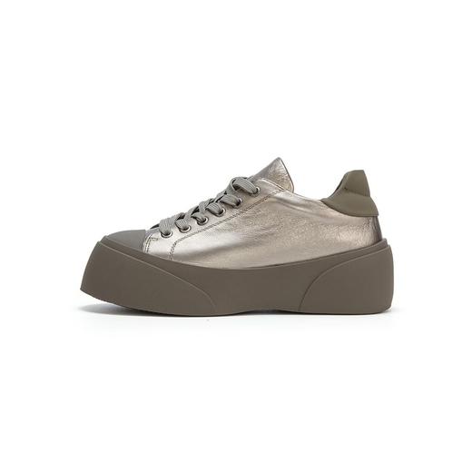 westory春秋新款休闲厚底超轻圆头系带百搭小白鞋休闲鞋W23CM73601 商品图4