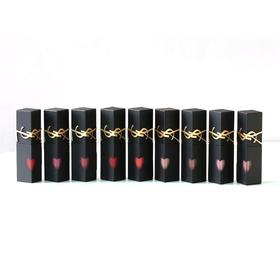 【品牌授权】YSL哑光版圣罗兰新版爱心浮雕黑管唇釉哑光版 216 201 202 230 231 234