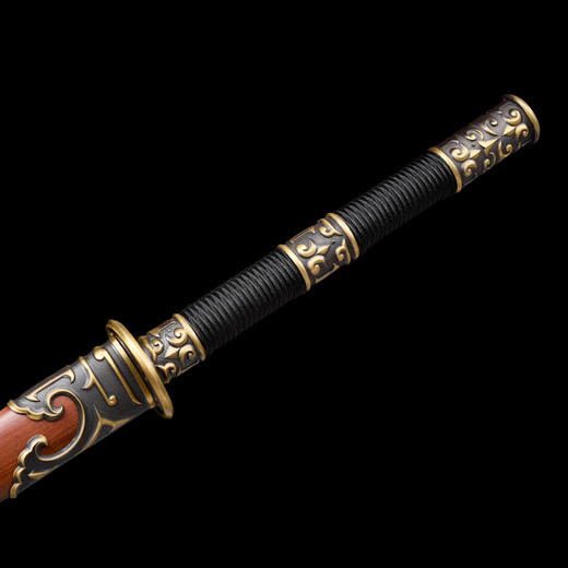 闪电明刀 花纹钢 唐横刀剑 龙泉沈广隆一体刀剑传统刀剑 未开刃 商品图4