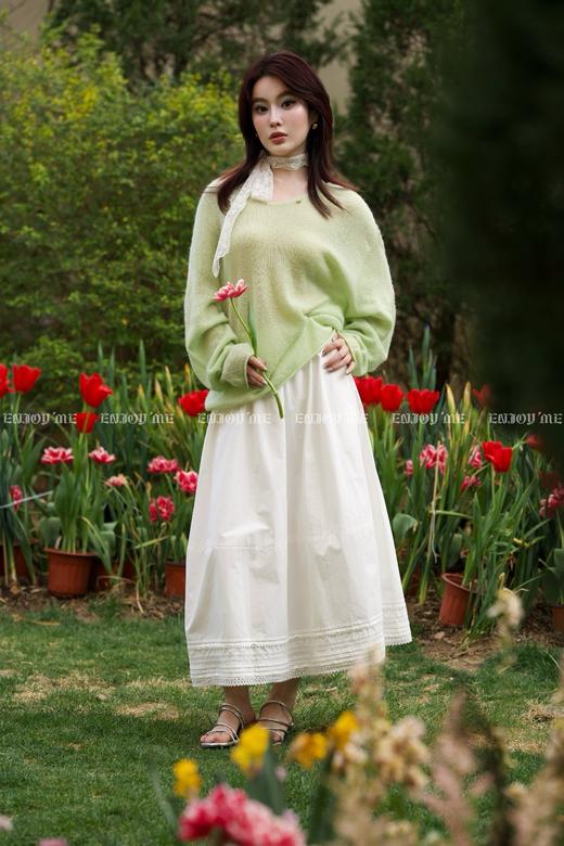 【门店同款】ENJOY春季绮梦繁花V领亮色针织衫 161900190 商品图0