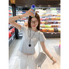 <曾小咸推荐>3.28现货秒杀 ！微信超特价！蕾丝拼接假两件短袖T恤 日常109.99 立减60 秒杀49.99！！ 商品缩略图1