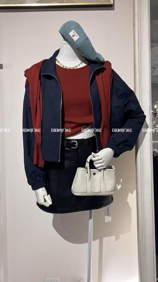 【门店同款】ENJOY秋季less is more宽松立领抽绳夹克 159412242 商品图1