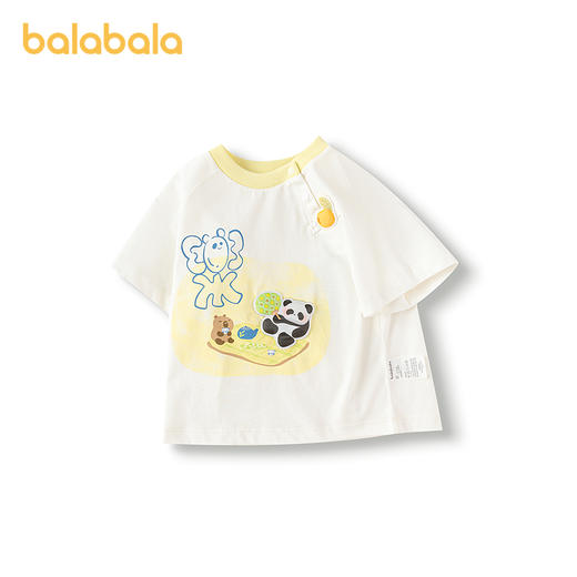 巴拉巴拉婴儿t恤宝宝上衣女童衣服男童短袖2025新款夏装可爱时尚 商品图4