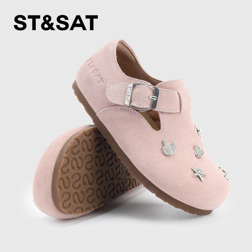 【童鞋】星期六精致钻扣软底勃肯女童小皮鞋SSD1191L33 商品图5
