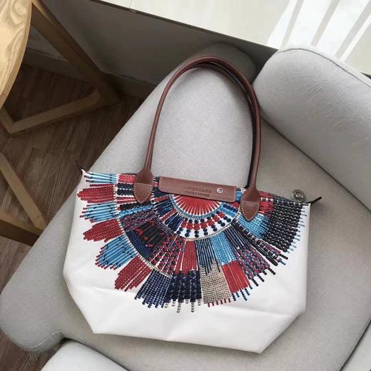 珑骧马赛系列新款缤纷色彩花纹图案手提单肩大容量中号大号托特包妈咪包 商品图13