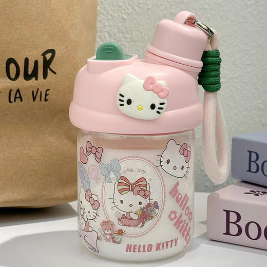 【敲可爱！ins水杯】夏季水杯女生小巧新款ins可爱贴纸女生饮水杯便携双饮塑料杯杯子。ry 商品图4