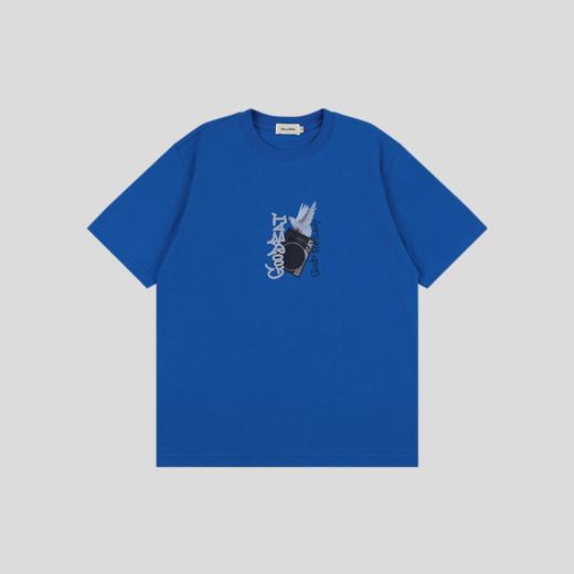 GOODBAI 唱片机logo印花圆领oversize短袖T恤 商品图4