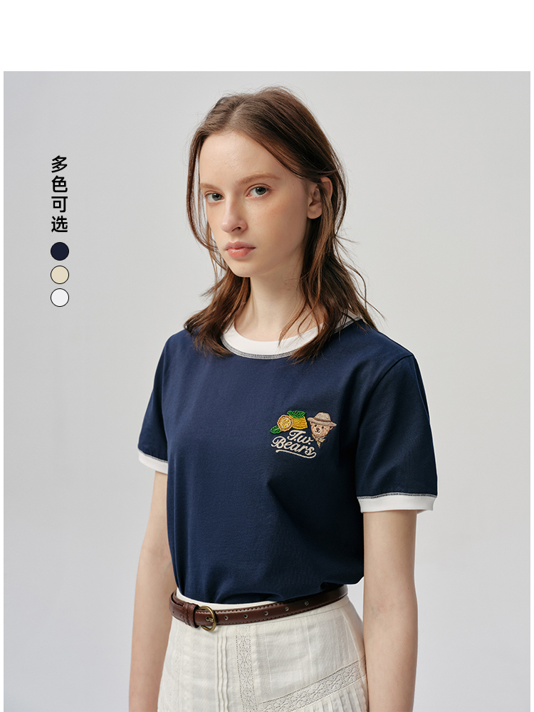 Teenie Weenie小熊卡通T恤女夏季女t恤TTRW256420I