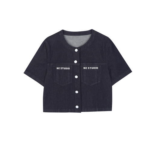 NEELLY纳俪商场同款春季新款圆领修身短款外套女小个子通勤上衣N25034C04608 商品图3