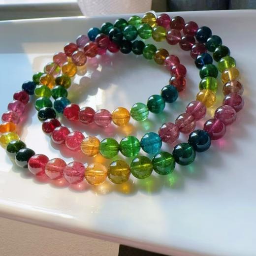6mm-7mm多圈彩虹碧玺手串 商品图0