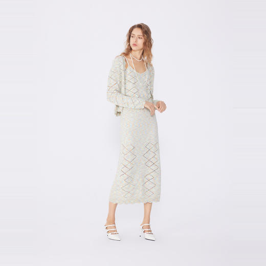 NEELLY纳俪商场同款春季新款针织裙设计感条纹半身裙女舒适包臀裙N25034E04605 商品图3