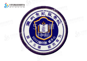 定制深圳市振能学校包边校徽定做礼服布标姓名贴缝制发货快包邮51