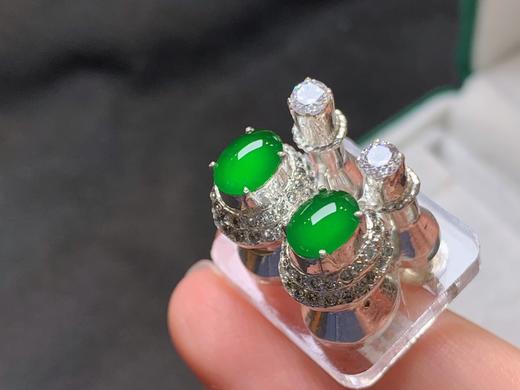 蛋面翡翠裸石一对 商品图2