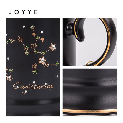 【多样屋专柜】JOYYE马克杯带盖勺高档施华洛世奇元素伴手礼男情侣杯 星辰幻境杯 商品图4