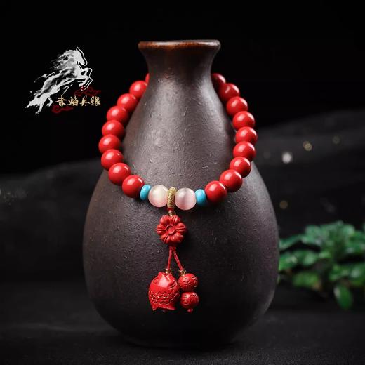 【东营特产】朱砂樱花女手串8mm红砂圆珠 商品图3