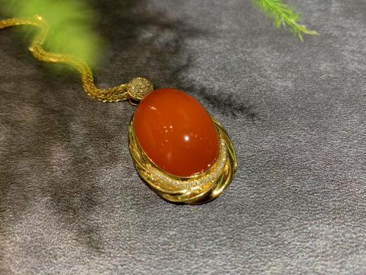 【御珠宫坊】金镶南红吊坠 商品图2