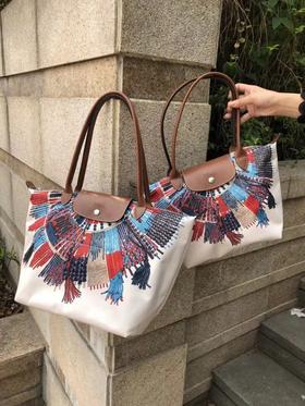 珑骧马赛系列新款缤纷色彩花纹图案手提单肩大容量中号大号托特包妈咪包