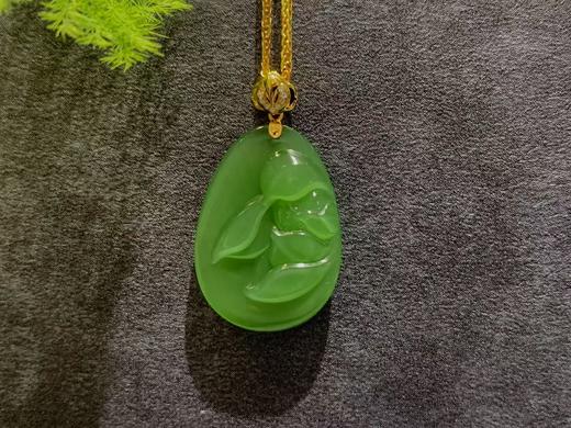 【御珠宫坊】金镶碧玉花牌 商品图0