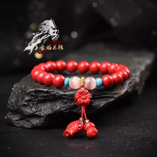 【东营特产】朱砂樱花女手串8mm红砂圆珠 商品图2