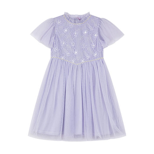 笛莎千与2025夏季新款女童甜美公主蕾丝网纱连衣裙 商品图4