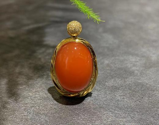 【御珠宫坊】金镶南红吊坠 商品图6