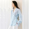 IC新中式围裹绑带衬衫女新款百搭显瘦收腰设计感小众上衣 商品缩略图3