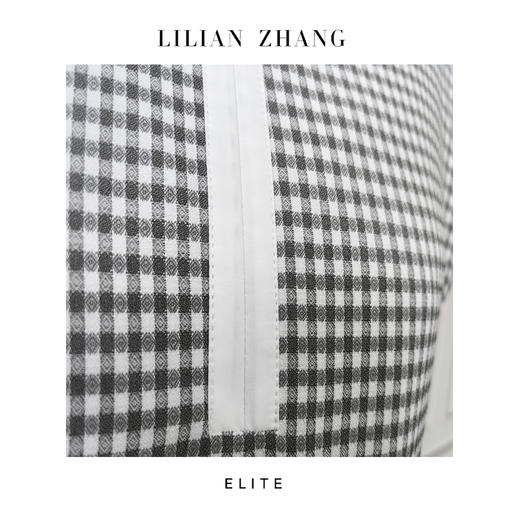 E系列-定制 ——“复古风尚”——温婉优雅——经典格纹H型连衣裙 2401212 商品图1