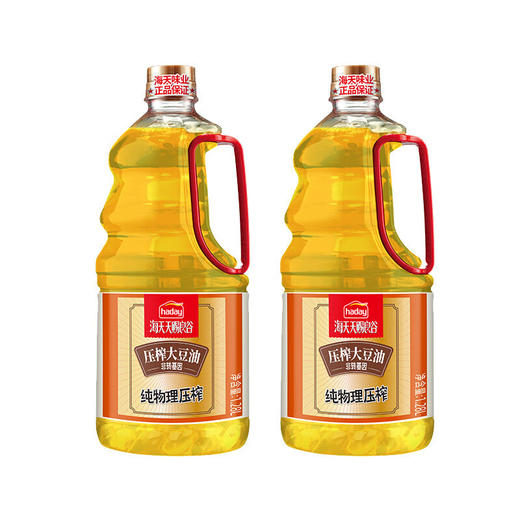 海天天赐良谷压榨大豆油一级大豆油1.28L 物理压榨非浸出 海天一级压榨大豆油1.28L*1瓶 商品图1