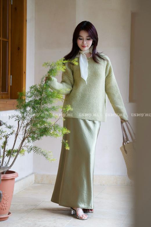 【门店同款】ENJOY春季“绮梦繁花”玫瑰花飘带毛衣 161844204 商品图0