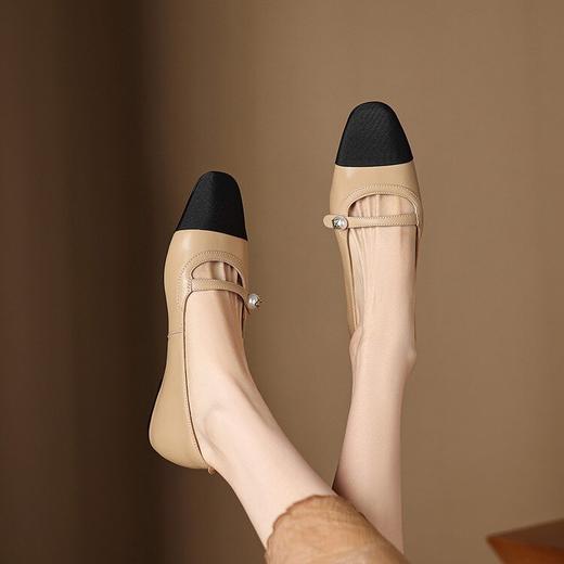 【预售5天】气质内增高单鞋，法式小香风浅口拼色玛丽珍晚晚女鞋HCYYHD&5913 商品图4