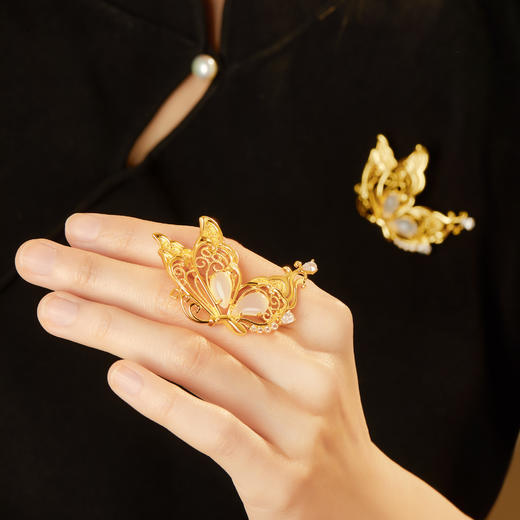 【故宫饰品】蝴蝶胸针福蝶胸针高级感轻奢精致时尚胸花礼物 商品图3