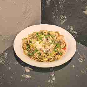 潮州橄榄菜肉酱猫耳朵面