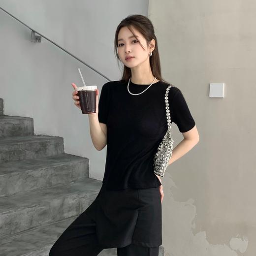 【59.9元3件，单拍不发】BASICLIVE莫代尔凉感T恤 | 220g人棉莫代尔，舒适柔软、透气，修身显瘦、巨遮小肚子、不勒身 商品图1