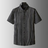 【DDA】大依优型大码条纹短袖衬衫翻领衬衣商务休闲透气半袖夏季上衣男士 商品缩略图2