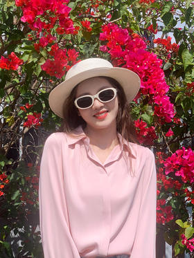 【百图lulu定制】【柔光衬衫】【送项链】项链可拆 仿醋酸 光泽感 翻领 长袖 套头 衬衫